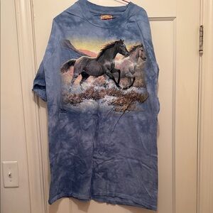 The Mountain Blue Horse Graphic Tee